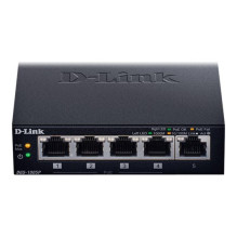 Tinklo Įranga - D-Link DGS-1005P / E 5-Port Gigabit PoE Jungiklis 60W