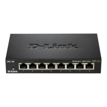 Tinklo Įranga - D-LINK DGS-108 8-Port Gigabit Jungiklis 2000 Mbps Tinklo Įranga - D-LINK DGS-108 8-Port Gigabit Jungiklis 2000 Mbps