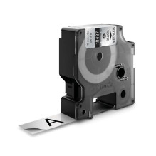 Label Tape - Dymo Vinyl 18487 Permanent Adhesive Metallic Black