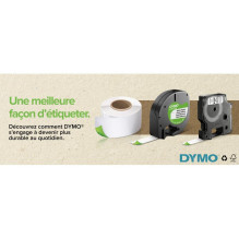 Label Tape - Dymo 16958 D1 Black on White for hard-to-apply surfaces Label Tape - Dymo 16958 D1 Black on White for hard-to-apply surfaces