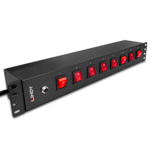 Maitinimo Blokas - LINDY 1.5U 8 Schuko lizdai, PDU, 3500W, 250VAC, 16A, Horizontalus Stovas, Juodas Maitinimo Blokas - LINDY 1.5U 8 Schuko lizdai, PDU, 3500W, 250VAC, 16A, Horizontalus Stovas, Juodas