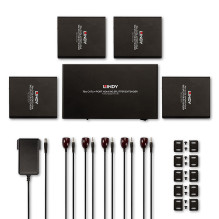 AV Skirstytuvo Prailginimas - LINDY Cat.6 4 Prievadų HDMI 4K60 ir IR Skirstytuvo Prailginimas 70 m, Juodas AV Skirstytuvo Prailginimas - LINDY Cat.6 4 Prievadų HDMI 4K60 ir IR Skirstytuvo Prailginimas 70 m, Juodas