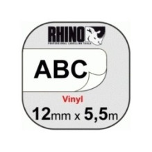 Label Tape - Dymo Schriftband 18444 Durable Vinyl Black White