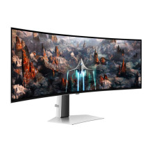 Monitorius - Samsung Odyssey OLED G9 49", 240Hz, FreeSync Premium Pro, Sidabrinis, Juodas