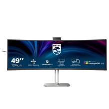 Monitorius - Philips 49B2U6903CH 49", Lenktas 32:9 1800R, Thunderbolt 4, Juodas, Sidabrinis Monitorius - Philips 49B2U6903CH 49", Lenktas 32:9 1800R, Thunderbolt 4, Juodas, Sidabrinis