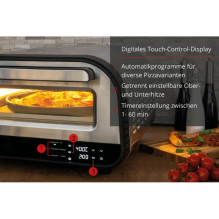 Home Appliances - Unold Pizza Oven Luigi 450°C, 60 min. Timer, Stainless Steel