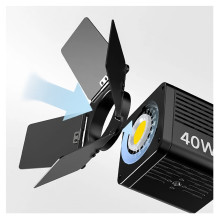 Apšvietimo Priedas - ULANZI M4 Mini Bowens Montavimo 40W COB LED Šviesa Juoda Apšvietimo Priedas - ULANZI M4 Mini Bowens Montavimo 40W COB LED Šviesa Juoda