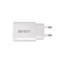 Įkroviklis - LINDY 30W USB Type A ir C Įkroviklis, Dvigubas Prievadas, PD Kompaktiškas Dizainas, Baltas Įkroviklis - LINDY 30W USB Type A ir C Įkroviklis, Dvigubas Prievadas, PD Kompaktiškas Dizainas, Baltas