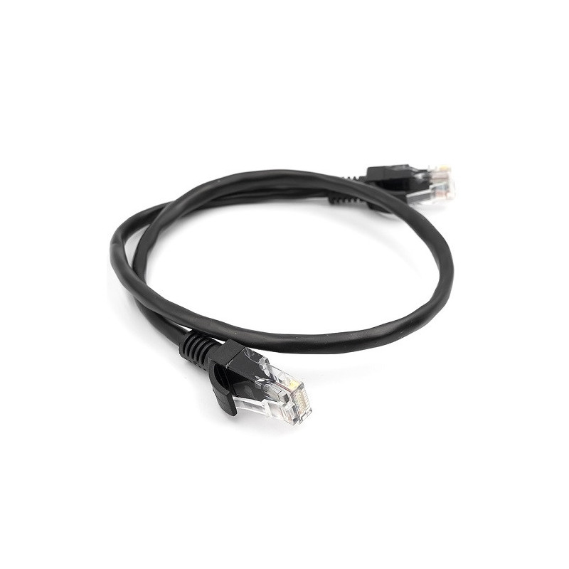 Tinklo Kabelis - Cat5E UTP Pataisymo Laidas 0.5m Juodas