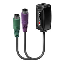 Adapteris - LINDY PS / 2 KM Cat.5e / 6 Ilgintuvas, 1Mbps, 100 m, Juodas Adapteris - LINDY PS / 2 KM Cat.5e / 6 Ilgintuvas, 1Mbps, 100 m, Juodas
