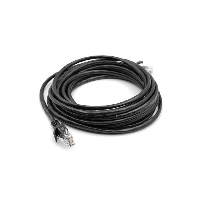 Network Cable - Cat5E UTP Patch Cord 5m Solid Copper Gold Plated Connectors Black