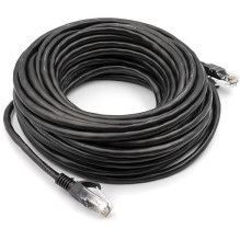 Network Cable - Cat5E UTP Patch Cord 15m Gold Plated Connectors Black
