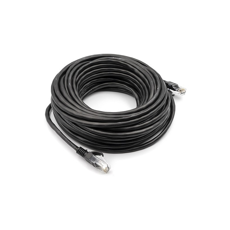 Network Cable - Cat5E UTP Patch Cord 15m Gold Plated Connectors Black