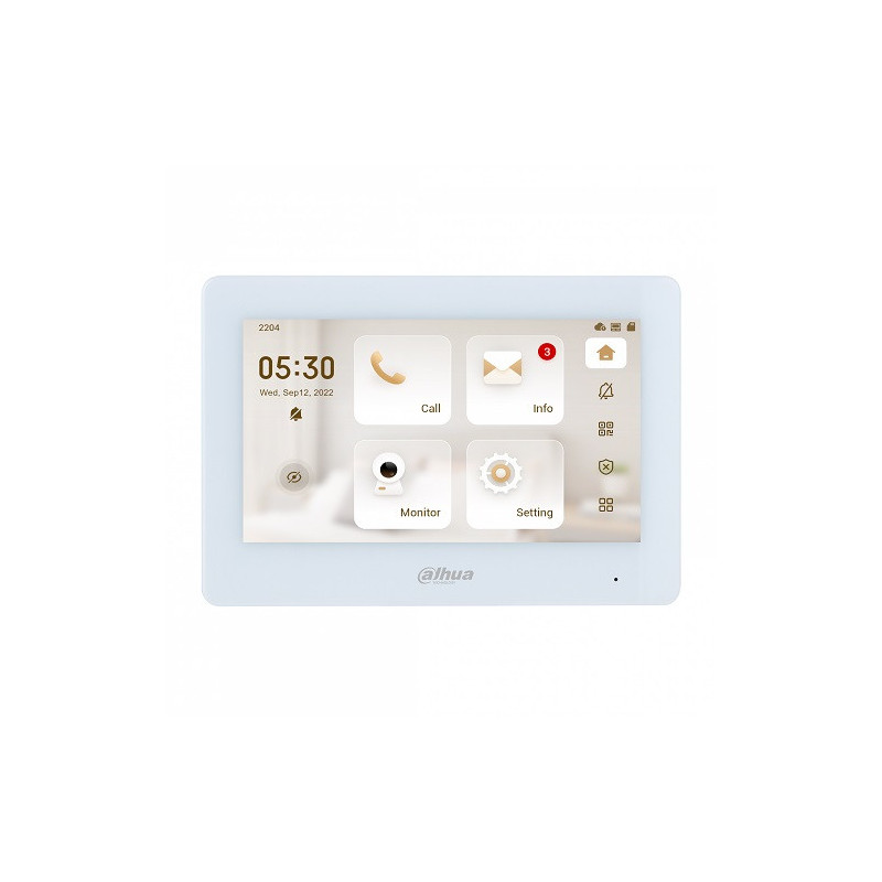 Indoor Monitor - DAHUA VTH5421HW-W 7" Touch Screen 1024x600 Wi-Fi 2-Way Audio