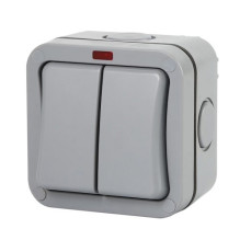 Electrical Switch - Weatherproof 2 Gang IP66 250V 16A