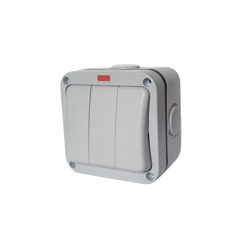 Lauko Jungiklis - IP66 3 Gang 250V 16A