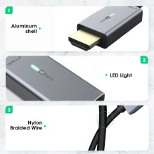 Premium Kabelis Mini DisplayPort - Hdmi, 4k / 30hz, 1m Premium Kabelis Mini DisplayPort - Hdmi, 4k / 30hz, 1m
