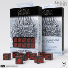 Stalo Žaidimas - Game of Thrones Targaryen Kauliukų Rinkinys 10xD6 Juodas / Raudonas Stalo Žaidimas - Game of Thrones Targaryen Kauliukų Rinkinys 10xD6 Juodas / Raudonas