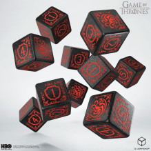 Stalo Žaidimas - Game of Thrones Targaryen Kauliukų Rinkinys 10xD6 Juodas / Raudonas Stalo Žaidimas - Game of Thrones Targaryen Kauliukų Rinkinys 10xD6 Juodas / Raudonas