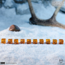 Stalo Žaidimas - Game of Thrones Baratheon Kauliukų Rinkinys 10xD6 Geltoni
