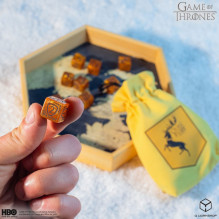 Stalo Žaidimas - Game of Thrones Baratheon Kauliukų Rinkinys 10xD6 Geltoni