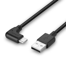 USB Cable - LINDY USB 2.0 Type A to C Cable, 90° Right Angle, M / M, 0.5 m, Black USB Cable - LINDY USB 2.0 Type A to C Cable, 90° Right Angle, M / M, 0.5 m, Black