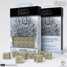 Game Dice Set - Game of Thrones Stark 10xD6 Glossy Sand with Black Inscriptions Game Dice Set - Game of Thrones Stark 10xD6 Glossy Sand with Black Inscriptions