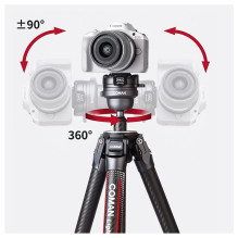 Tripod - Coman Tripod Light-W 158cm 5kg Load Carbon Fiber Tripod - Coman Tripod Light-W 158cm 5kg Load Carbon Fiber