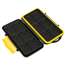Memory Card Case - MITOYA 12 SD 12 microSD Cards Durable ABS Plastic Yellow Memory Card Case - MITOYA 12 SD 12 microSD Cards Durable ABS Plastic Yellow