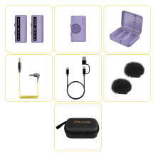 Belaidis Mikrofonas - 7Ryms iRay DW10 Dviejų Kanalų Imtuvas ir Siųstuvai Violetinė