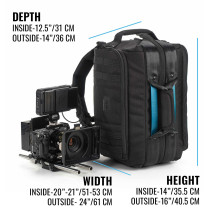 Camera Bag - Tenba Cineluxe v2 16" Weatherproof Black Camera Bag - Tenba Cineluxe v2 16" Weatherproof Black