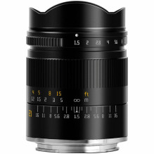 Objektyvas - TTArtisan 21mm F1.5 Sony E (F1.5, 0.2m, 9 elementai, juodas)