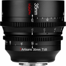 Camera lens - 7Artisans Vision 35mm T1.05 M43 (9 elements, 0.3m min focus)