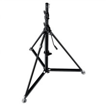 Trikojis - Manfrotto SUPER WIND UP Plieninis Reguliuojamo Aukščio Juodas