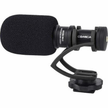 Microphone - Comica CVM-VM10II B Shotgun Super-Cardioid with Shock Mount