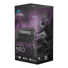 Motociklo interkomas - Cardo Packtalk Neo Duo Bluetooth 5.2 1600m Juodas
