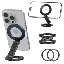 Telefono laikiklis - VRIG MG-26 Mini MagSafe Dual Magnetic Holder for iPhone 12-16 Telefono laikiklis - VRIG MG-26 Mini MagSafe Dual Magnetic Holder for iPhone 12-16