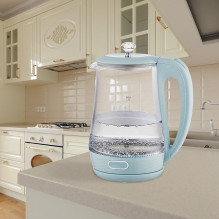 Electric kettle - Maestro MR-052-BLUE 1.7L 2200W Glass blue