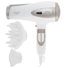 Health and Personal Care - Adler AD 2248WC Hair Dryer 2400W, 3 Heat Settings, White and Champagne