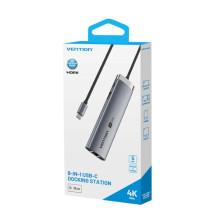 Vention - USB-C 8-in-1 dokų stotis 4K 60Hz 100W maitinimo tiekimas