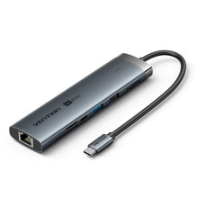 Vention - USB-C 8-in-1 dokų stotis 4K 60Hz 100W maitinimo tiekimas