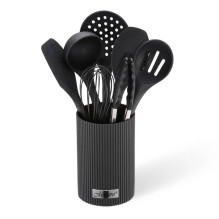 Kitchen Accessories - Kitchen Utensil Maestro MR-1542 8-Piece Silicone Set with Holder Black