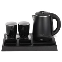 Cast iron - Electric kettle Adler AD 1387 1L stainless steel with tray and cups Cast iron - Electric kettle Adler AD 1387 1L stainless steel with tray and cups