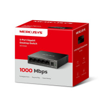 Switch - Network Switch Mercusys MS105GS 5-Port Gigabit Ethernet Black Switch - Network Switch Mercusys MS105GS 5-Port Gigabit Ethernet Black