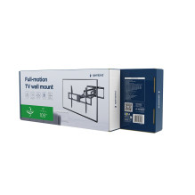 TV sieninis laikiklis - Gembird WM-105ST-01 pilnai judantis 50"-105" televizoriams, 75kg, juodas