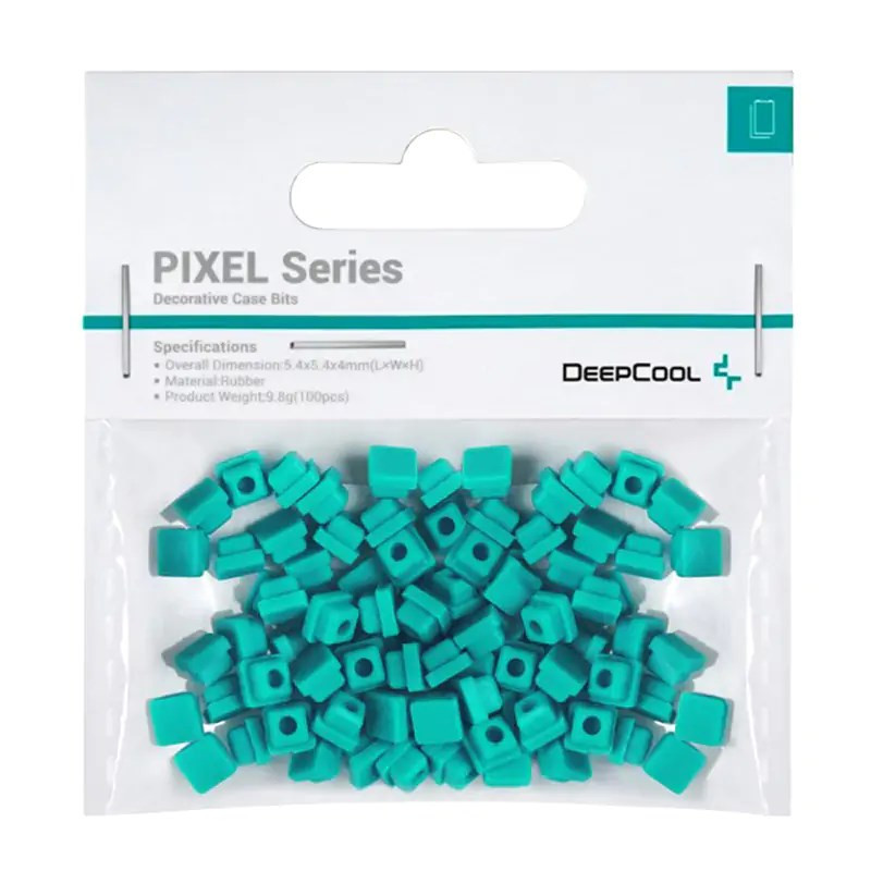 Priedai - DEEPCOOL PIXEL Universal Rubber Product 100 Pieces Green