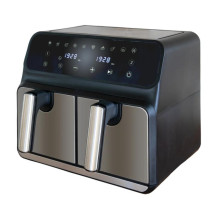 Hot Air Fryer - Unold Double Twin Zone 8L, 60-200°C, Black Silver