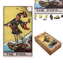 Dėlionė - Tarot Kvailys Medinė 250 Detalių Ekologiška 21x35 cm