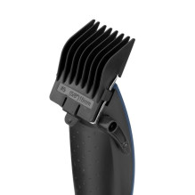 Kirpimo Mašinėlė - BaByliss E695E Laidinis Nerūdijančio Plieno Peiliai Reguliuojamas Ilgis Mėlynas