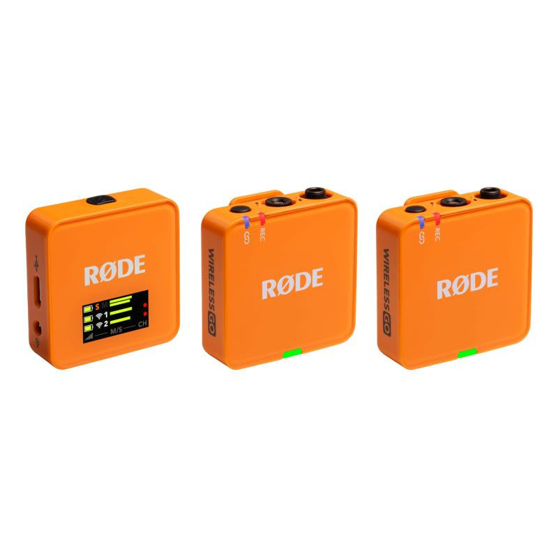 Microphone - RØDE Wireless GO III 2 Transmitters 1 Receiver 260m Range Orange